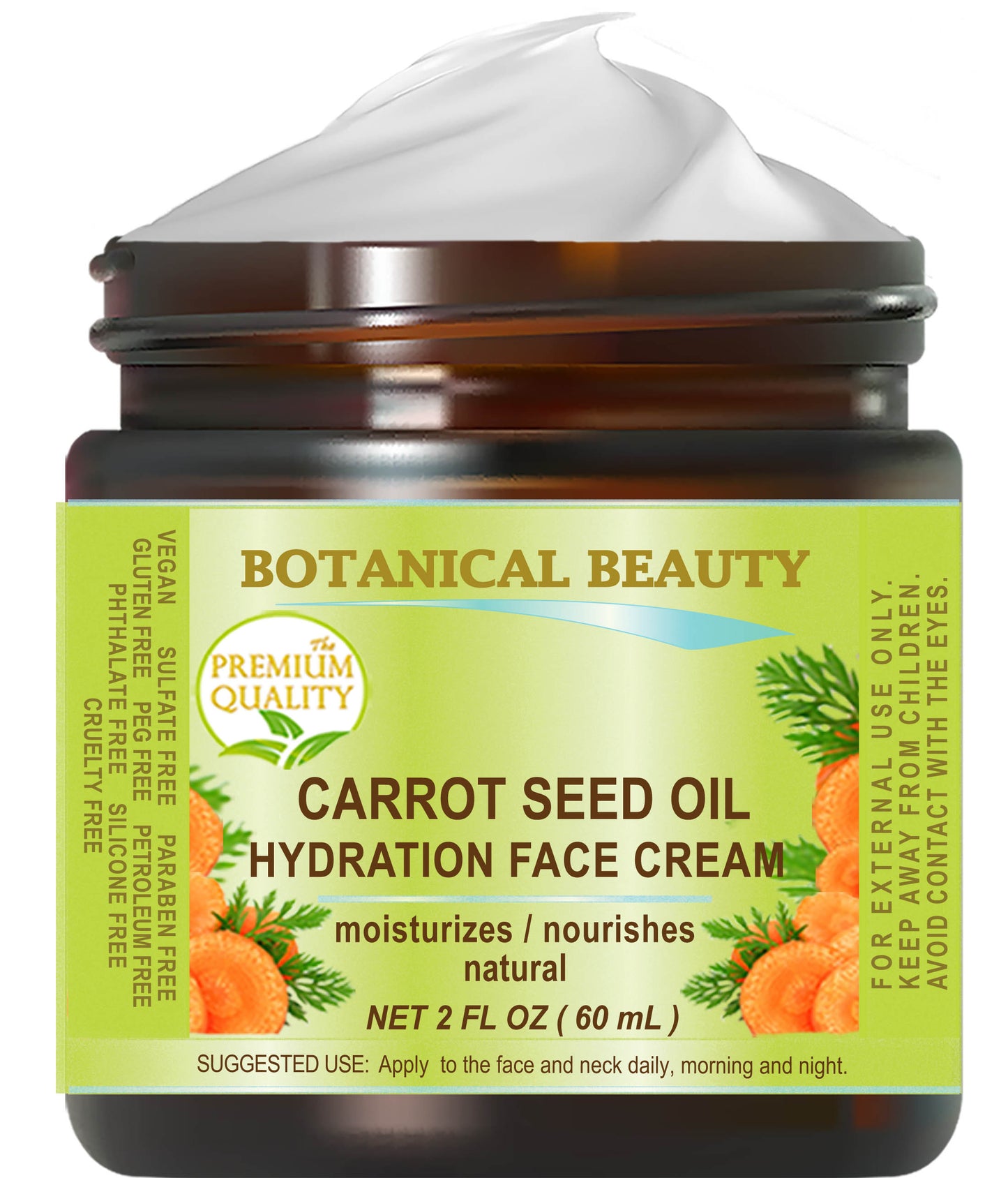 Crema hidratante facial con semillas de zanahoria