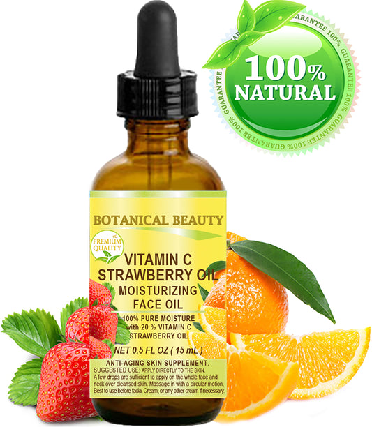 Aceite facial de fresa con vitamina C