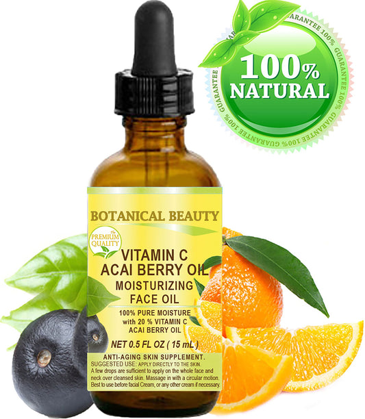Aceite facial con vitamina C y bayas de acai