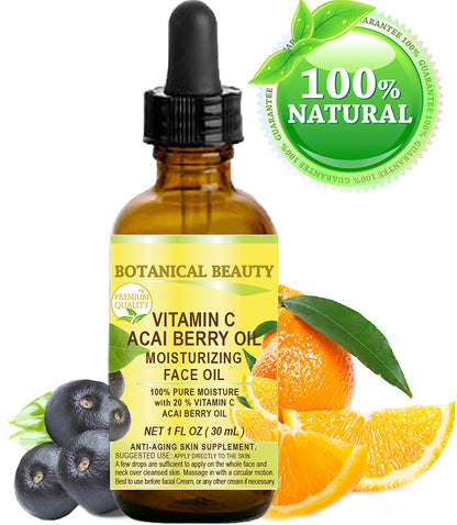Aceite facial con vitamina C y bayas de acai