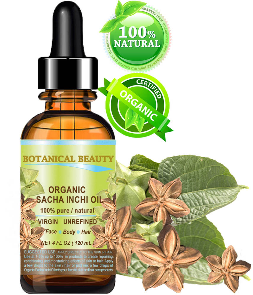 Botanical Beauty SACHA INCHI OIL ORGANIC 4 Fl. oz - 120 ml.